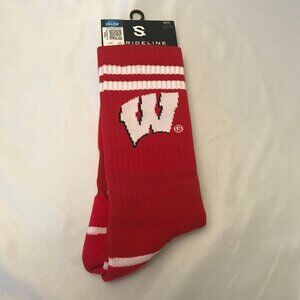 Strideline Crew Socks University of Wisconsin Red Size M/L M8-12 W9.5-13.5 NEW